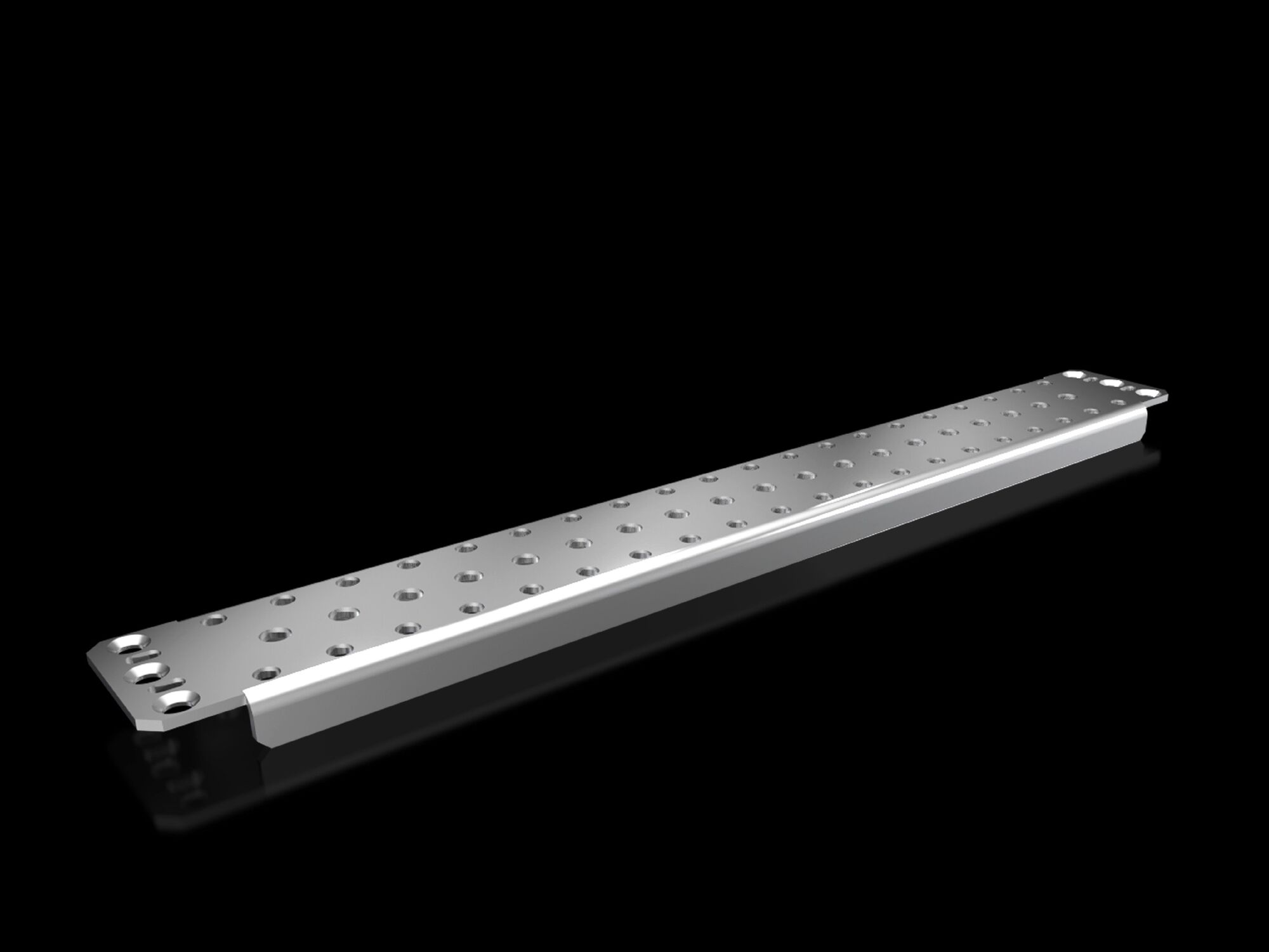 4396000 Slotted Support Rail, For Use With CM, VX, SE8, TS8 Series 600 mm W x 600 mm D Enclosure, Sheet Steel