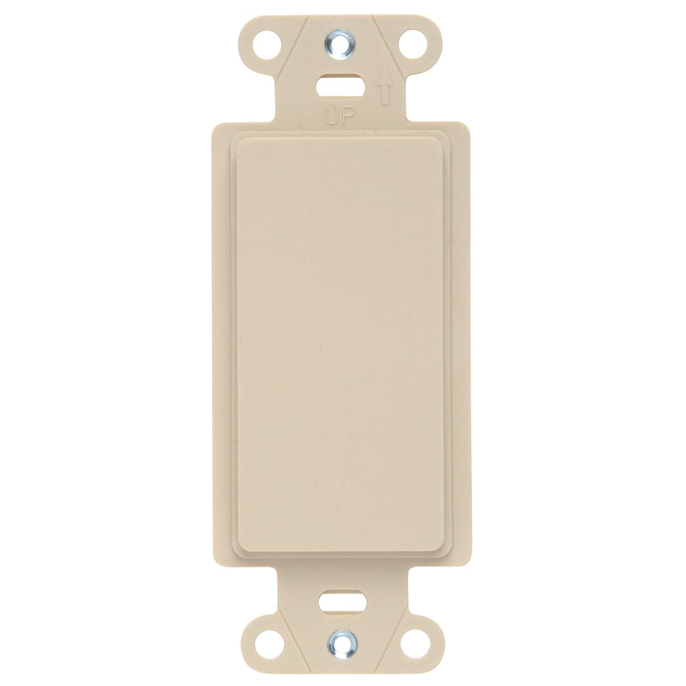 325-I Bare Insulation Vertical Orientation Wallplate Insert, For Use With Decorator Wallpate, Steel, Ivory