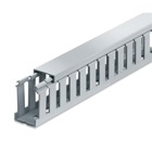 Wiring Duct Wide Slot, 0.75 Inch x 1 Inch, Gray PVC