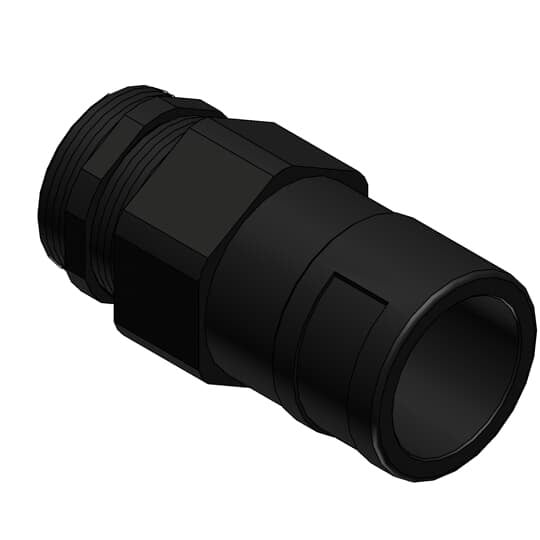 NVNV-P299 PMA Reinforced Straight Conduit Connector With Reinforced Gasket, NW29 Trade, PG29 Cable Openings, For Use With PMAFLEX, Pro, Smart Line and Nylon Flexible Conduits, Polyamide 6
