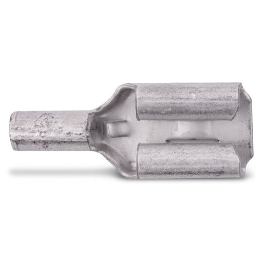 A18-250 Sta-Kon Female Disconnect, 22 to 18 AWG Conductor, 0.25 in W x 0.032 in THK Tab, Brazed Seam Barrel, Brass, Metallic, Non-Insulated