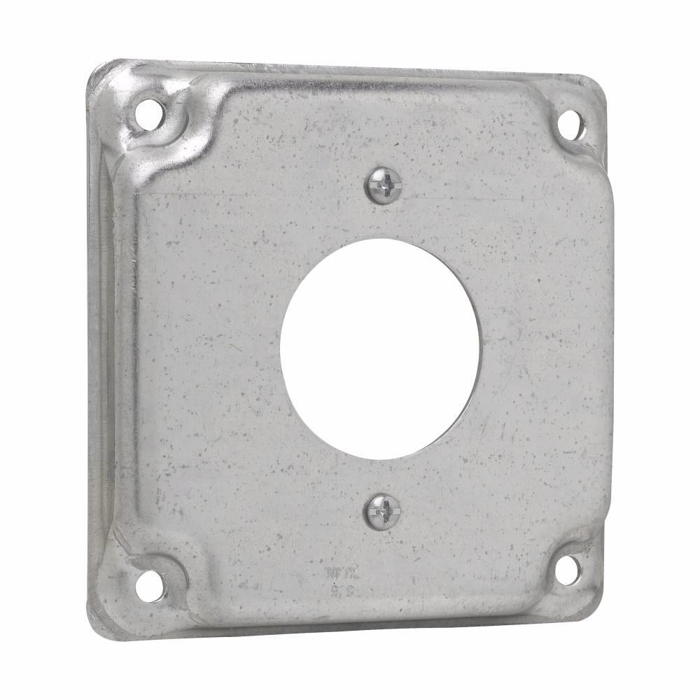 TP507 Thepitt Box Cover, 4 in L x 4 in W, Raised Surface Cover, Steel
