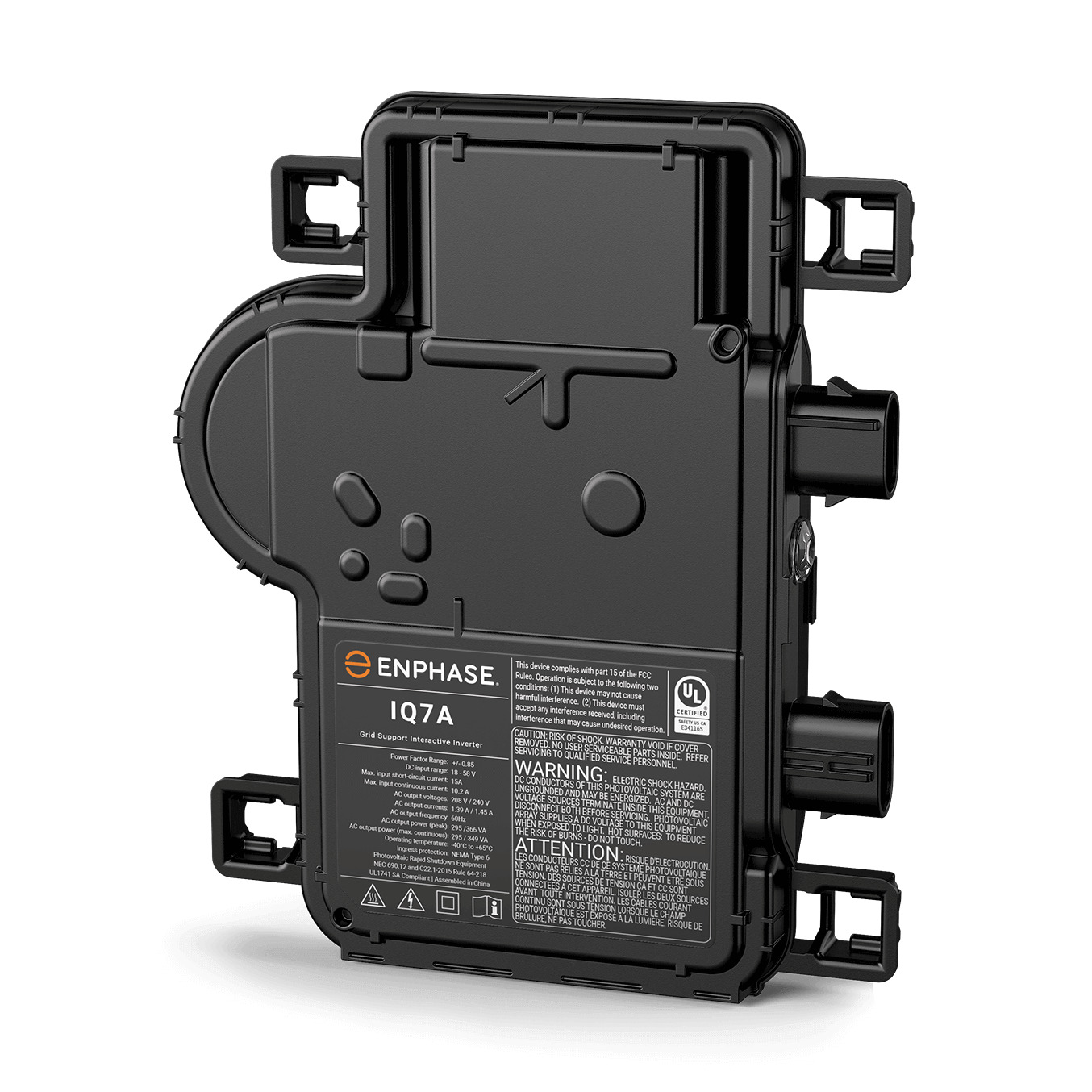 IQ7A Microinverter, compatible with 72-cell PV modules