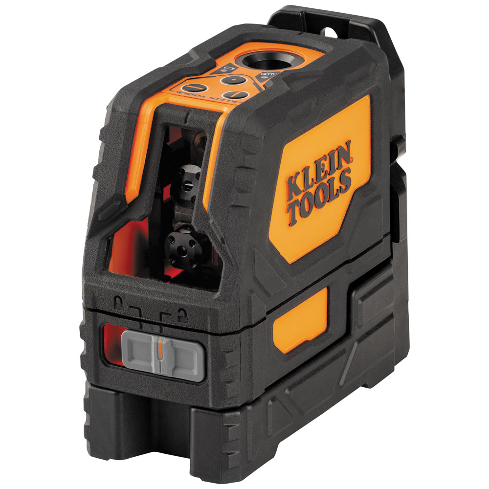 93LCLS Self-Leveling Cross Line Laser Level With Plumb Spot, 65 ft Measuring, +/- 3/32 in per 33 ft Accuracy, Battery
