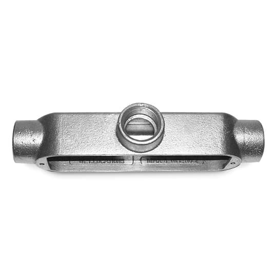 BT8-TB Color-Keyed Type TL Conduit Body With Cover, Gasket, 3 in Hub, Mogul Form, 225 cu-in Capacity, Iron, Electro Galvanized