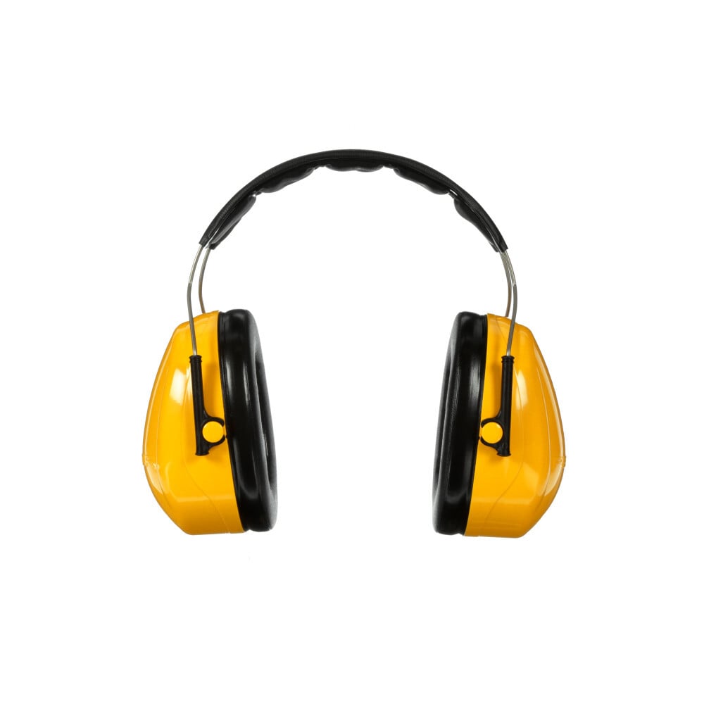 7000009670 Peltor Optime Lightweight Noise Reduction Earmuff, 25 dB Noise Reduction, Black/Yellow, Over The Head Band Position, ANSI S3.19-1974, CSA Class AL
