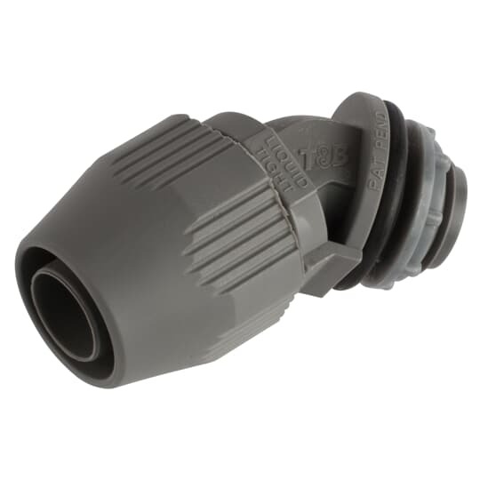 LT-542 Steel City Liquid Tight Conduit Connector, 3/4 in Trade, 45 deg