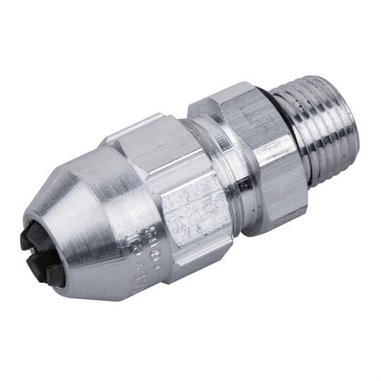 TCF250-252AL T&B Silver Grip TCF Straight Tray/Cord Connector, 2-1/2 in Trade, 2.12 to 2.52 in Cable Openings, Copper-Free Aluminum