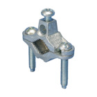 Water Pipe Ground Clamp, Zinc Alloy, 1/2"1" Pipe, #10 Solid-#6 Solid, 6 mm Stranded-10 mm Stranded