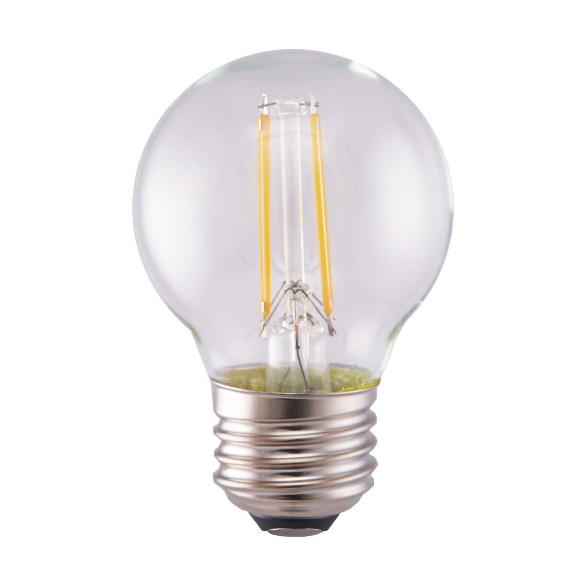 S12102 Dimmable LED Lamp, 5.5 W, 60 W Incandescent Equivalent, E26 Lamp, G16 Globe Shape, 500 Lumens