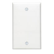 80714-E Standard Size Blank Wall Plate, 1 Gangs, 2-3/4 in W x 4-1/2 in H, Thermoplastic Nylon, Black