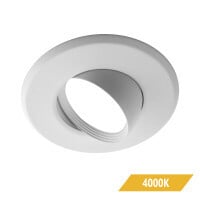 DEB56-20-120-4K-WH 5 in/6 in Aperture Adjustable Dimmable Recessed LED Downlight, LED Lamp, 12.47 W Fixture, 120 V AC, Stamped Steel Housing
