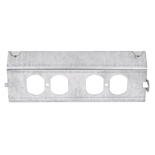 AFP-6Q Steel City Double Duplex Power Panel Cover, 8-15/16 in L, For Use With AFM-6 Series Access Floor Module, Steel