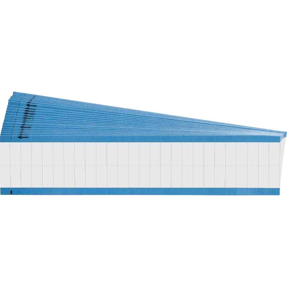 WM-COL-WT-PK WM Series Miniature Blank Die-Cut Pre-Printed Solid NEMA Color Wire Marker Card, 1/4 in W, White, B-500 Repositionable Vinyl Coated Fabric, 36 Markers per Card