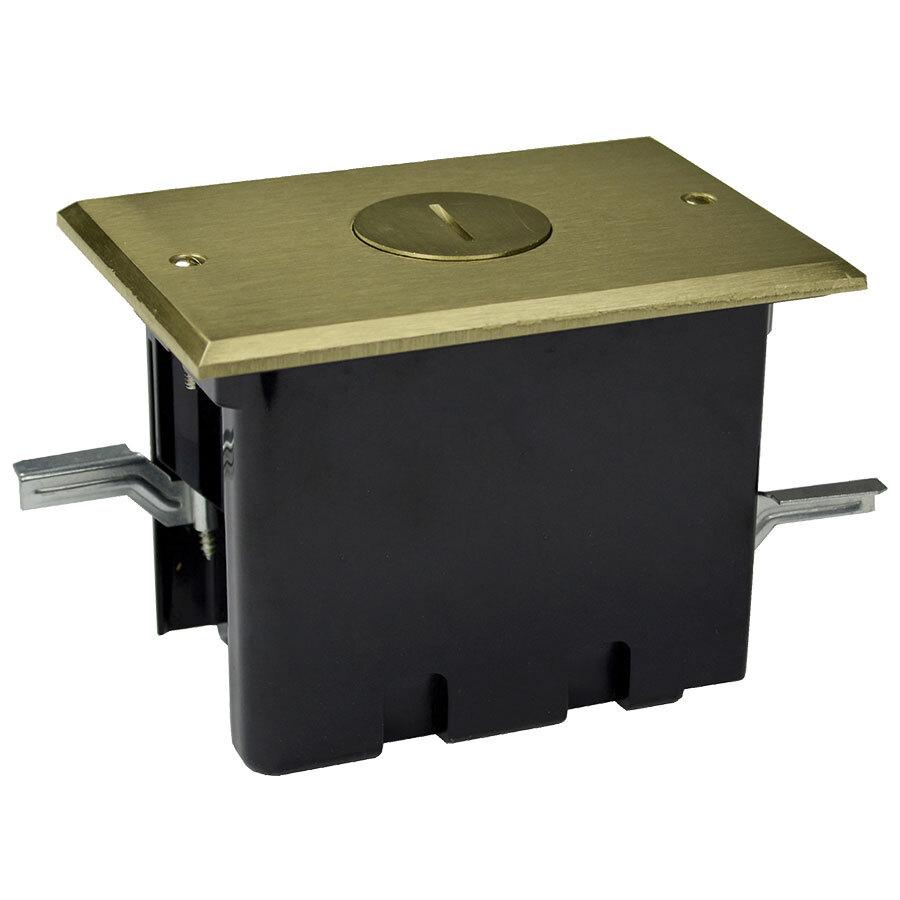 Floor Box RECT BRASS CVR
