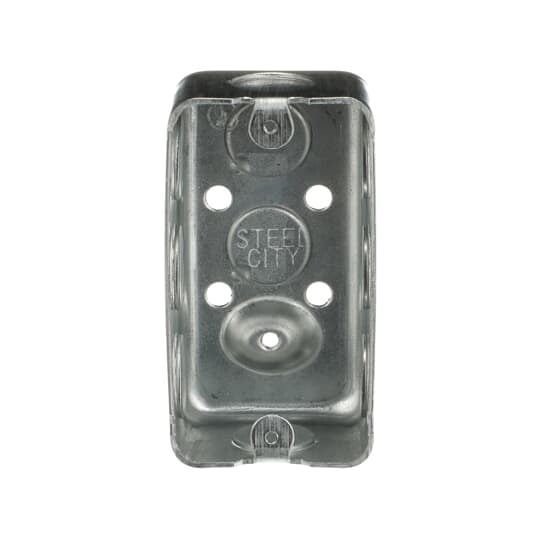 58351-1/2 Steel City Drawn Style Utility Box, Steel, 10.3 cu-in Capacity, 1 Gangs, 1 Outlets, 10 Knockouts
