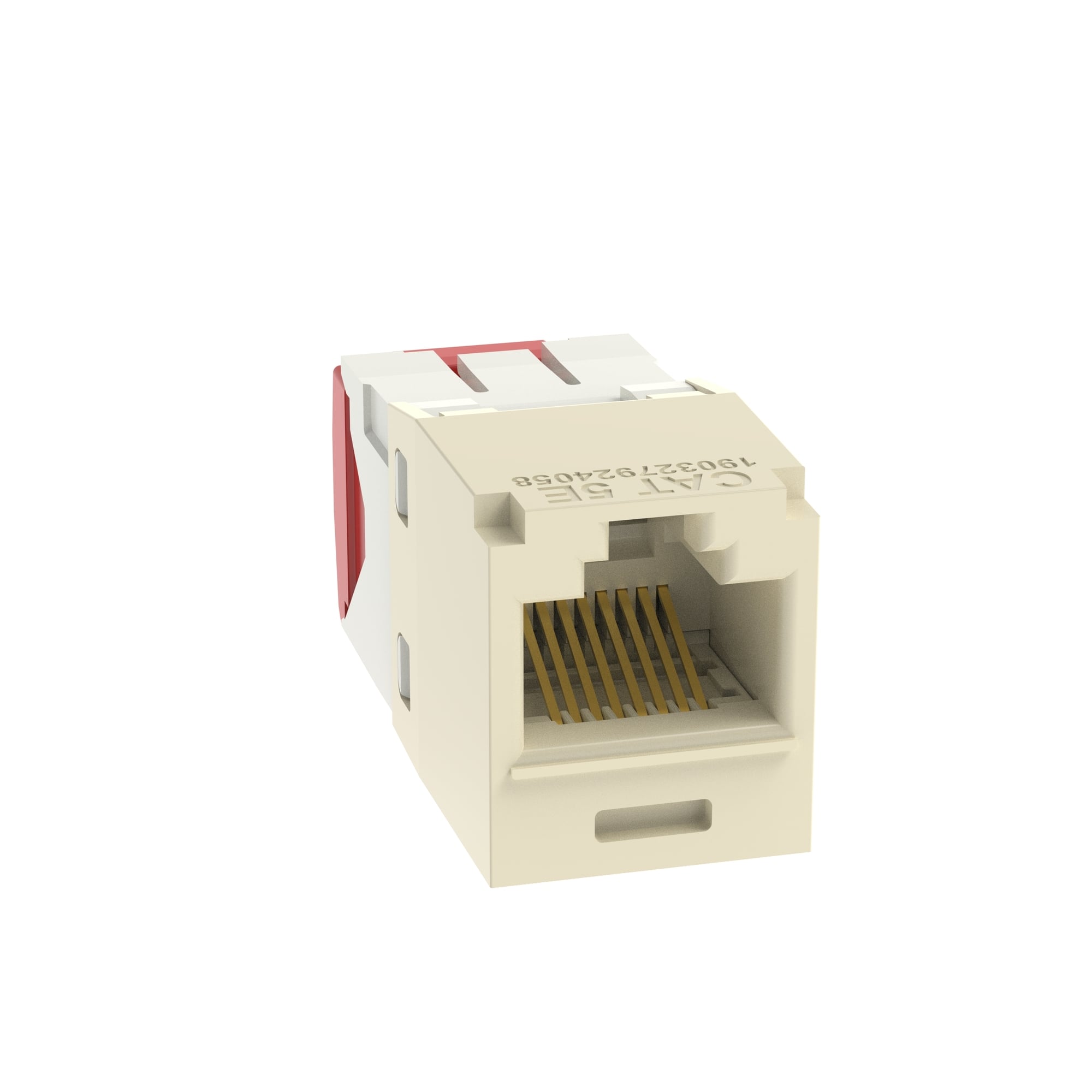 Mini-Com UTP RJ45 Cat 5e TG Jack Module, Electric Ivory, 24 Pack
