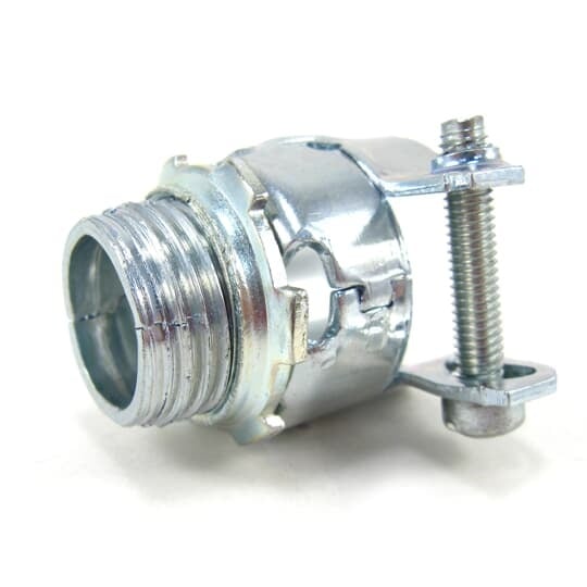 258 T&B Cable Connector, 1-1/2 in Trade, 1-1/2 in Knockout, 1.688 to 1.875 in Cable Openings, Malleable Iron, Zinc Plated