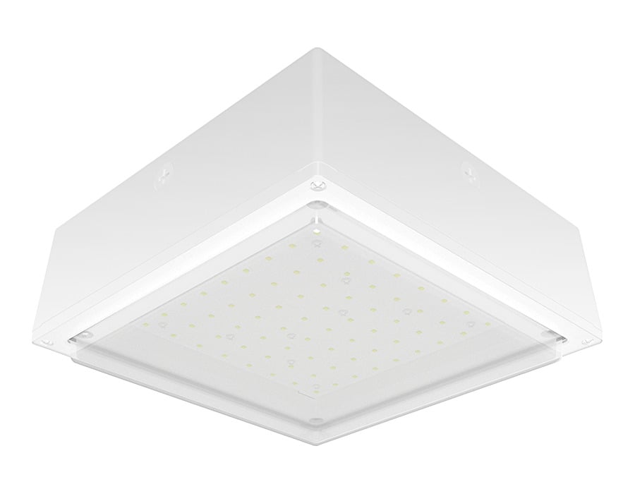 VANLED65NFRW Canopy Lighting With On/Off Driver, 65 W Fixture, 120/208/240/277 V AC, White Housing