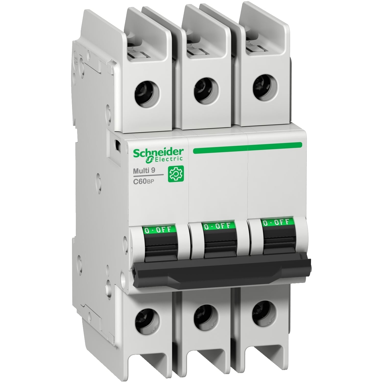 M9F43305 C60BP Multi-Standard Miniature Circuit Breaker, 240/415/440 V AC, 5 A, 10 kA Interrupt, 3 Poles, Thermal Magnetic Trip