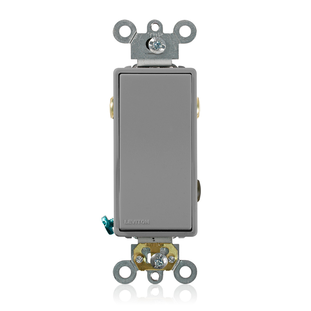 5623-2GY Self-Grounding AC Quiet Switch, 120/277 V AC, 20 A, 1 hp, 2 hp Power Rating