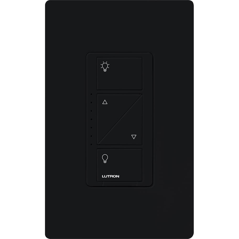 PD-10NXD-BL Caseta Original In-Wall Smart Dimmer Switch PRO, Neutral Optional, 250W LED or 1000VA, MLV, 120V, 1 Pole/3-Way, Black