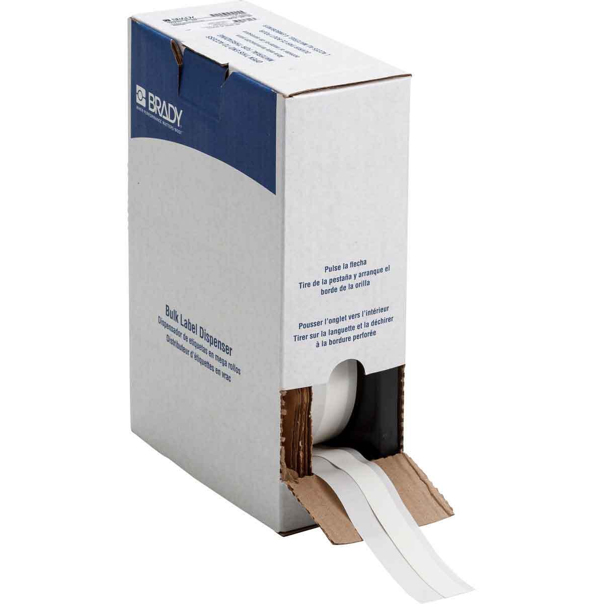 BM7C-375-342 PermaSleeve Heat Shrink Wire and Cable Label, 50 ft L, White, Polyolefin