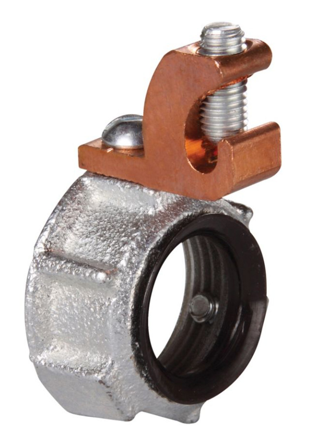 HGLL3C Insulated Grounding Bushing, 1 in Trade, 4 AWG Wire Min, 14 AWG Wire Max, Malleable Iron