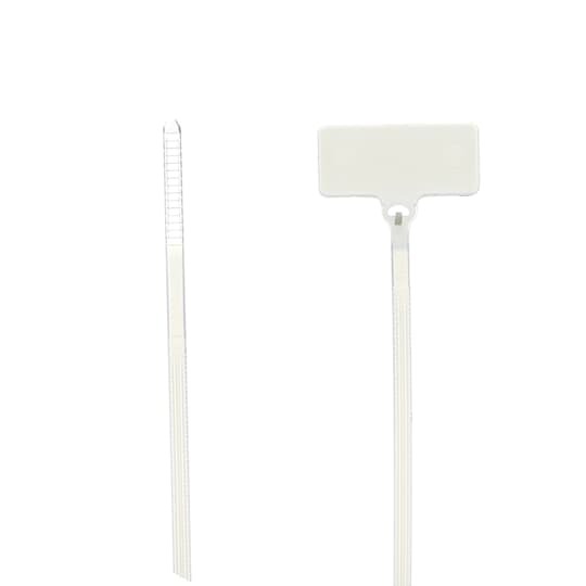 TY53M Ty-Rap Cable Tie With Identification Tag, 3.6 in L x 0.09 in W x 0.04 in THK, Natural, Nylon/Polyamide 6.6