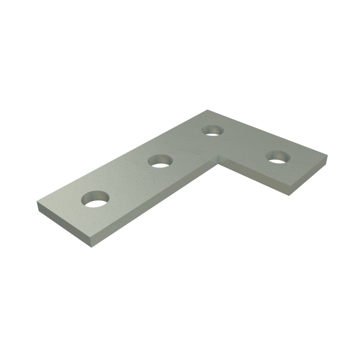P1380A-HG Channel Flat Plate Fitting, 4 Holes, 5-3/8 in L x 1-5/8 in W x 1/4 in THK, HRPO Steel