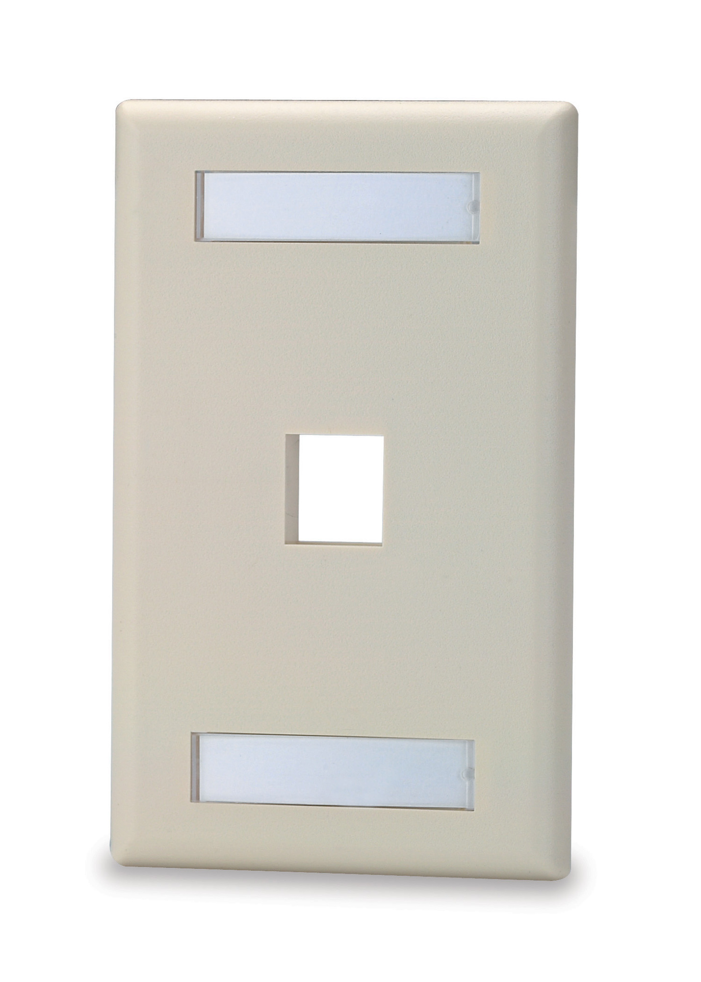 SKFL-1 Faceplate With Labeling Windows, 1 Gangs, 1 Ports, Fastened Mount, Thermoplastic