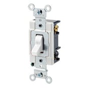 1223-SGY 3-Way Grounding AC Quiet Toggle Switch, 120/277 V AC, 20 A, 800 W, 1000 VA Power Rating