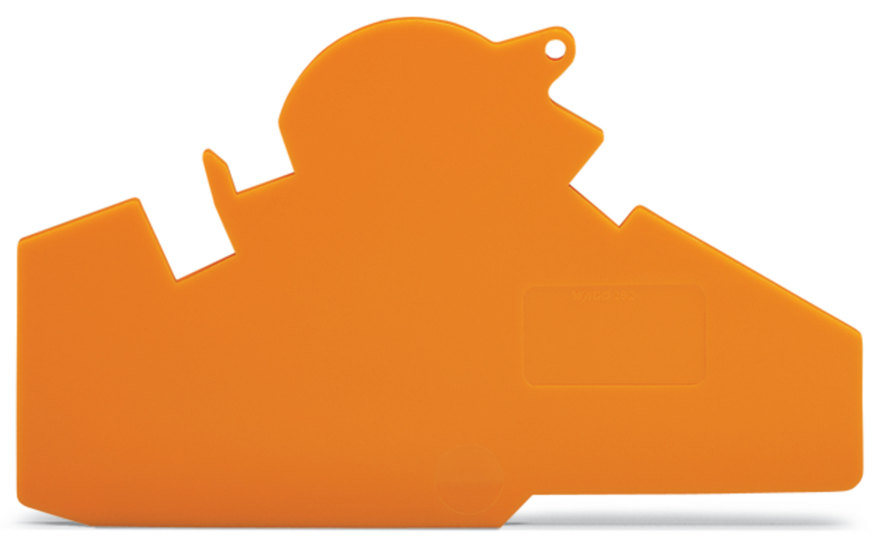 282-387 282 End Separator Plate, For Use With Rail Mounted Terminal Block, Polyamide (PA66), Orange