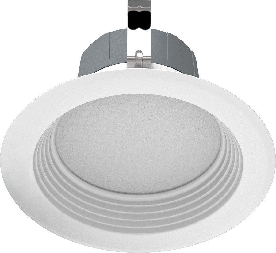 R4R89FA120WB R Series Field Adjustable Round Recessed Retrofit Downlight, 7.4 W Fixture, 4 in Ceiling Opening, 120 V AC, Aluminum Housing