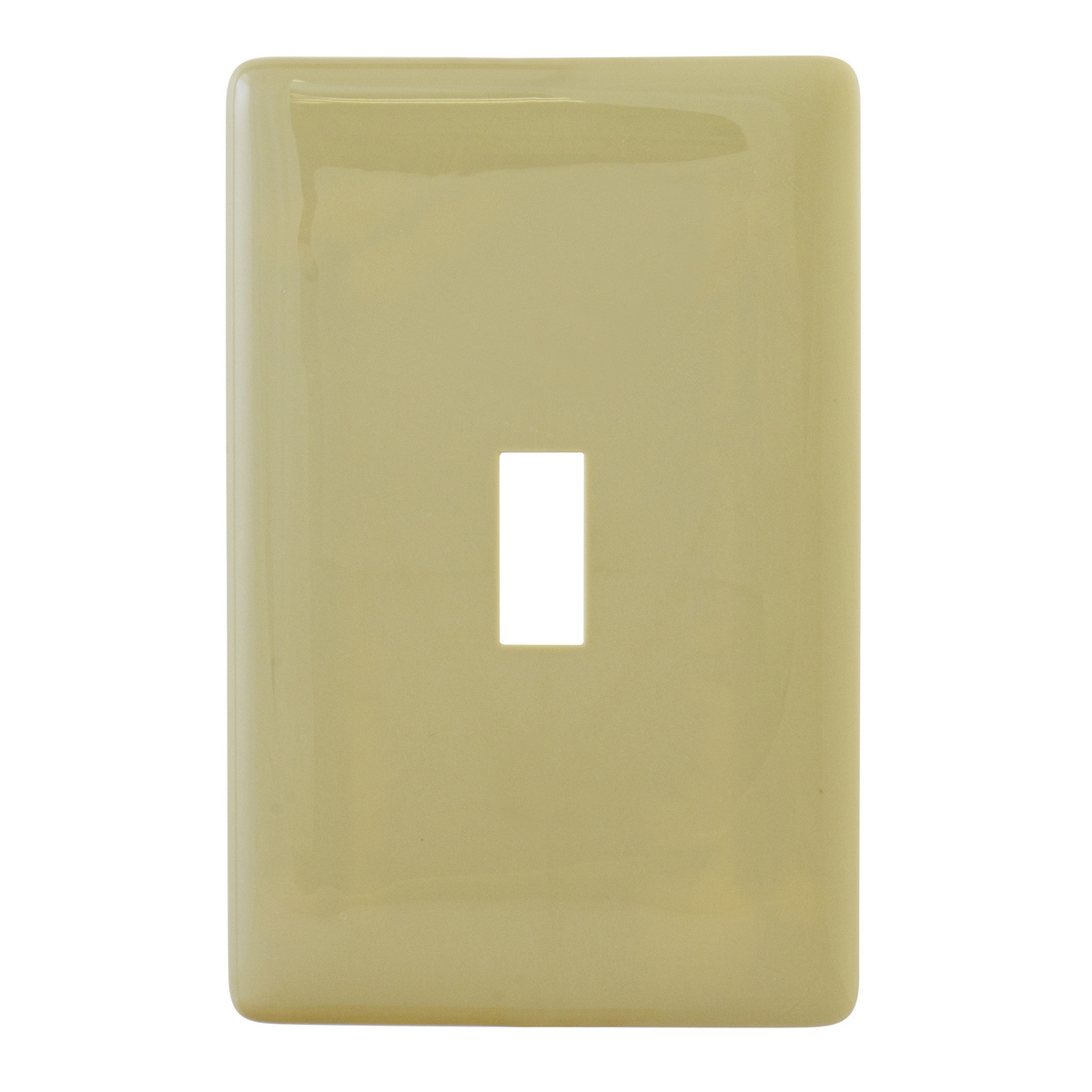 NPS1I Screwless Standard Wall Plate, 1 Gangs, 3 in W x 4-3/4 in H, Polycarbonate, Ivory