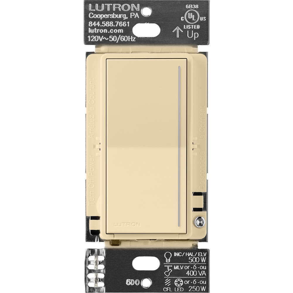 RRST-PRO-N-IV Sunnata RF PRO LED+ Touch Dimmer for RA3 Systems, Phase Selectable, LED/ ELV/ MLV, Neutral Required, 120V, Ivory