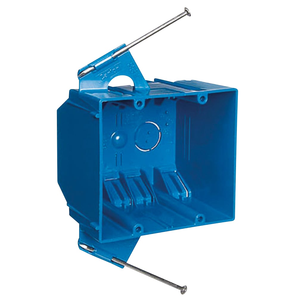 B232A-UPC Carlon New Work Non-Metallic Outlet Box, PVC, 32 cu-in Capacity, 2 Gangs