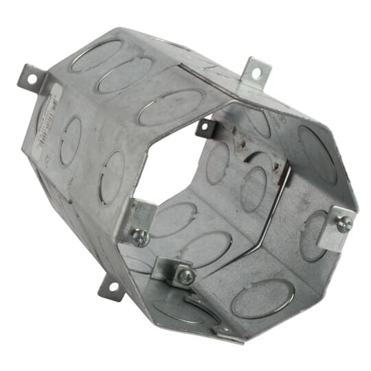 54591-1/2-3/4 Steel City Drawn Masonry Concrete Box, Steel, 70 cu-in Capacity, 1 Outlets, 8 Knockouts