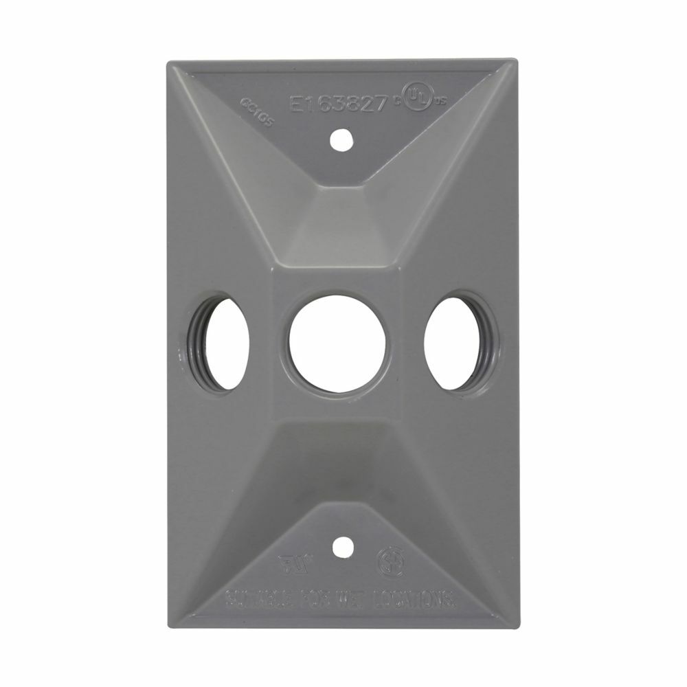 TP7321 Weatherproof Lamp Holder Cover, 2-3/4 in L x 4-1/2 in W, Die-Cast Aluminum