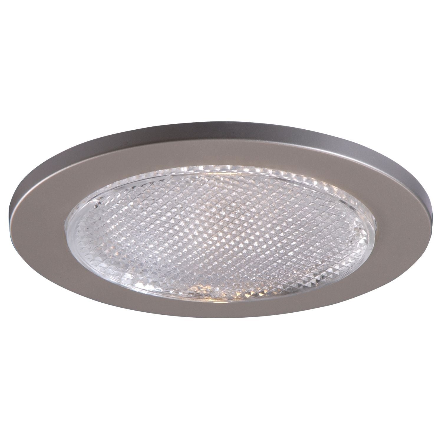 951SNS Halo 951 Round Showerlight Lighting Trim, 4 in Dia Inside x 5-1/16 in Dia Outside, Incandescent Lamp, For Use With H99TAT, H99RTAT and H99ICAT Housings, Polymer