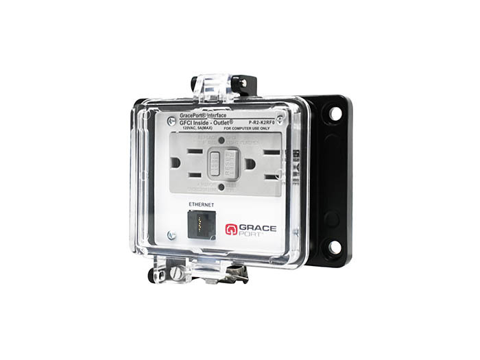 P-R2-K2RF0 Bulkhead Computer Port Connector Interface, Plastic Housing