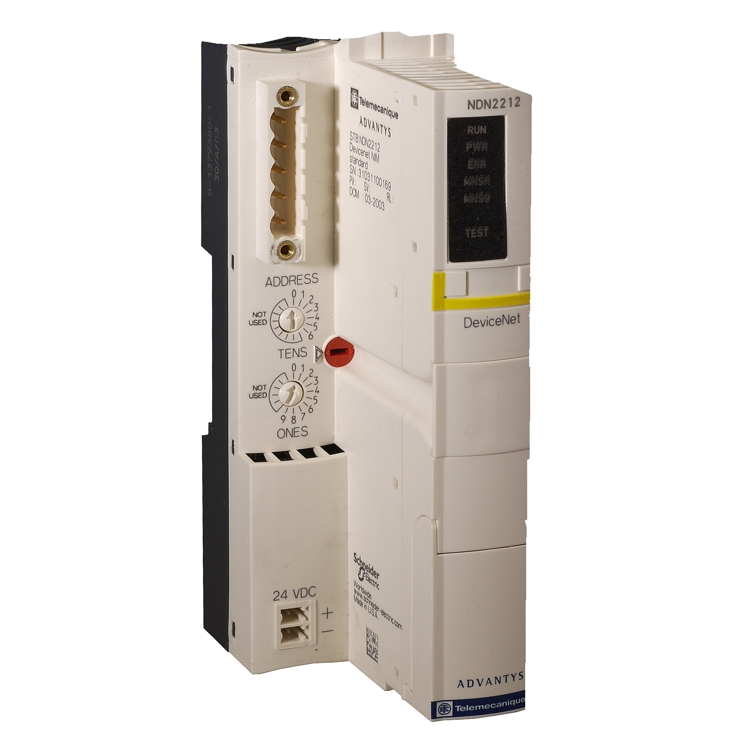 STBNDN2212 Modicon Standard Network Interface Module, 24 V DC, 700 A, 125 to 500 kbps Communication
