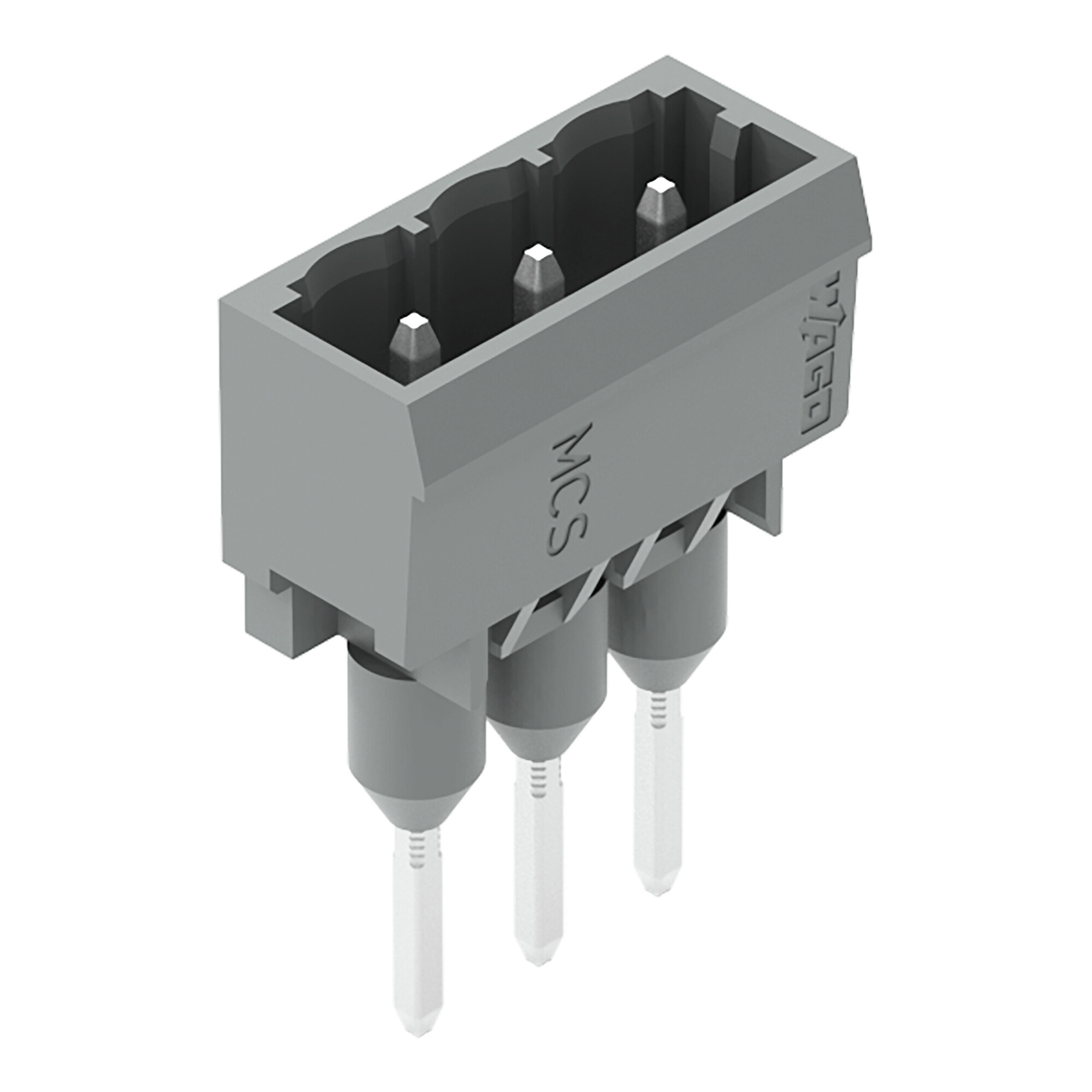 231-163/003-000 Straight Male Connector, 250 V, 3 Positions, 0.197 in, Polyamide
