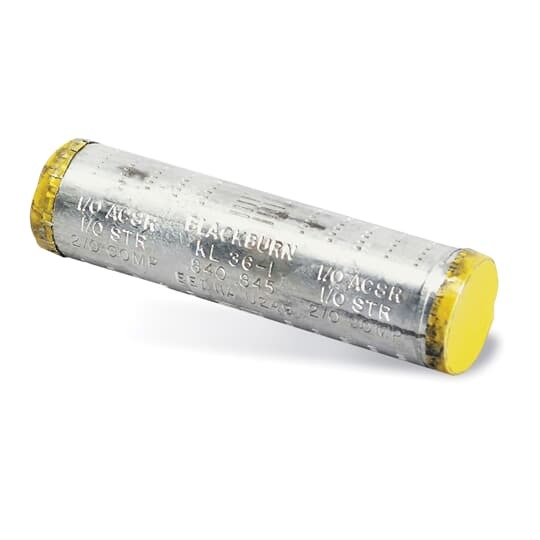 KL58-1 Blackburn KL Series Non-Insulated Service Entrance Splice, 3/0 to 4/0 AWG ACSR/Compact/Stranded Conductor, Die Code: 840, 3-1/2 in L, Aluminum
