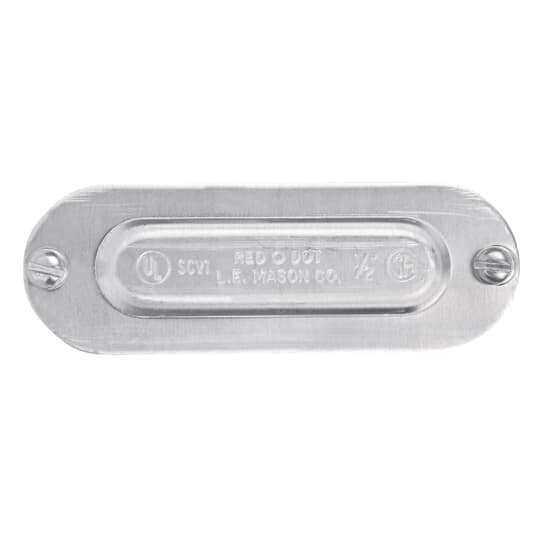 SCV-2 Red Dot Conduit Body Cover With Stainless Steel Screw, 3/4 in Hub, For Use With Series A and B Rigid/Aluminum Conduits Body, Stamped Aluminum, Natural