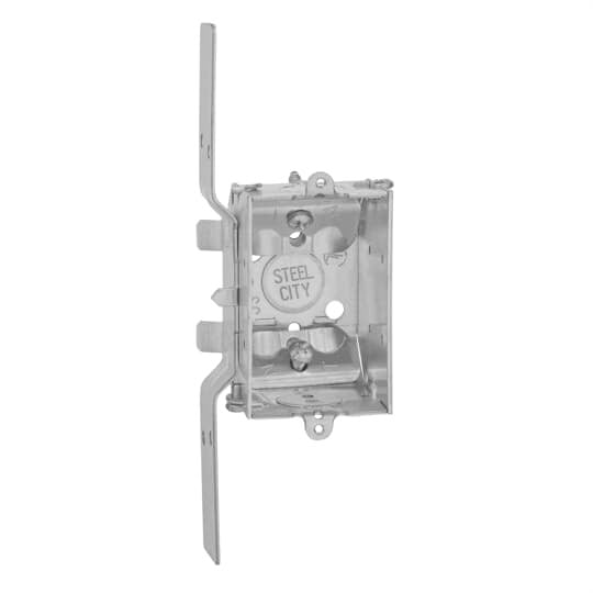 LCV-25 Steel City Gangable Welded Style Switch Box, Steel, 10.5 cu-in Capacity, 1 Gangs, 1 Outlets, 4 Knockouts