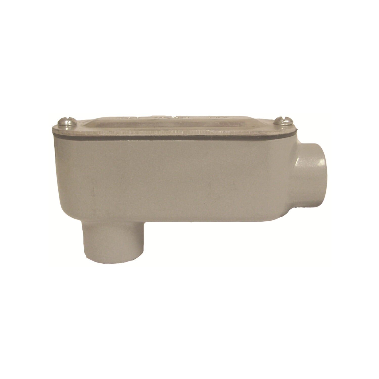 ALB6CGKON Type LB Conduit Body With Stamped Aluminum Flat Cover, Neoprene Gasket, 2 in Hub, Copper Free Die Cast Aluminum