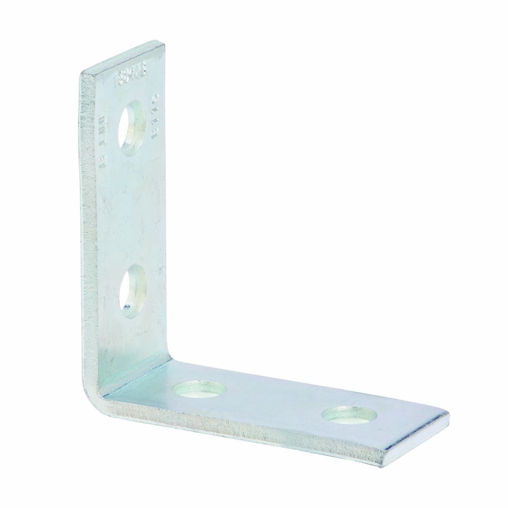 B115HDG 90 deg Corner Angle, 4 Holes, 3-15/16 in L x 3-3/4 in W x 7/32 in THK, Steel