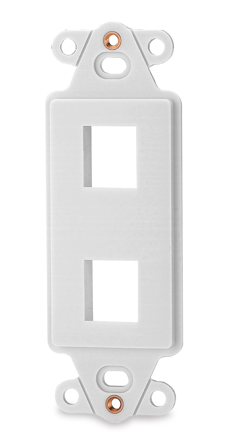 DA-2-WH Adapter, For Use With Jack and Multimedia Module, Decora Plate, Screw Mount, Thermoplastic, White