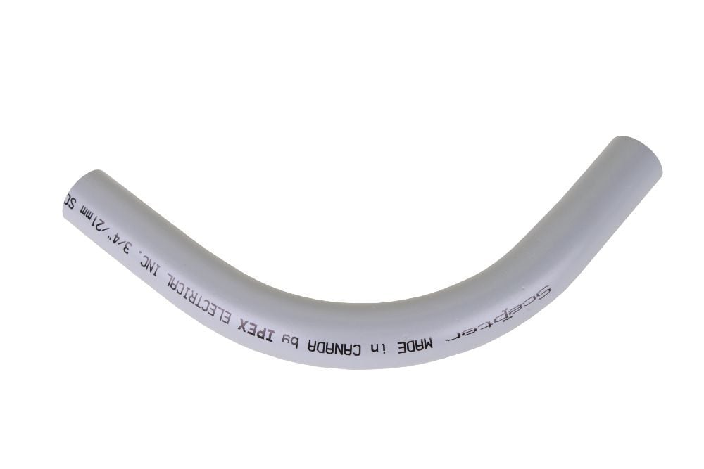 068693 Scepter Type 80 Standard Radius Conduit Elbow, 1-1/4 in Trade, 90 deg, PVC